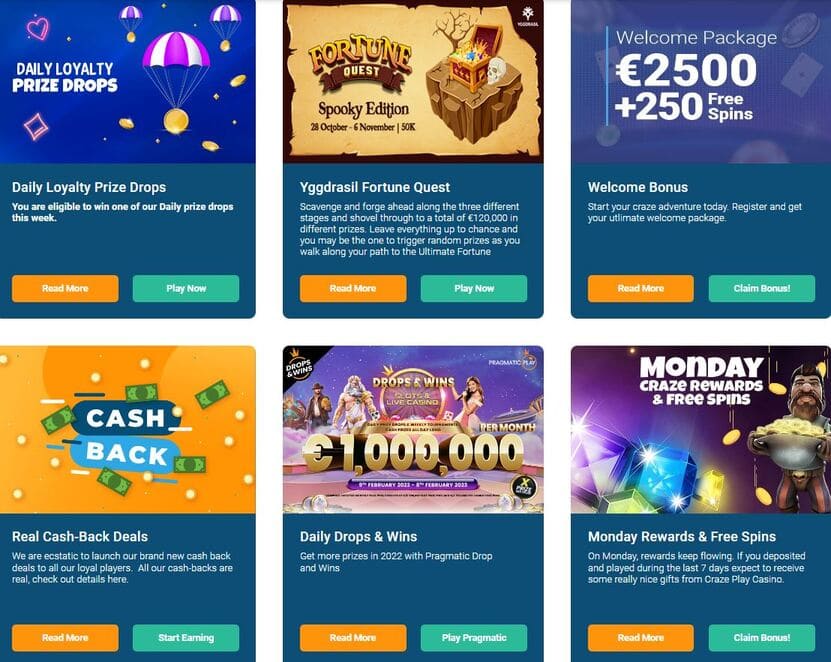 CrazePlay Casino Promotions