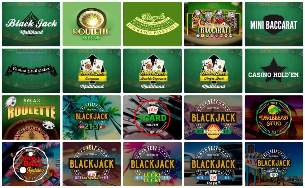 CrazePlay Casino Table Games
